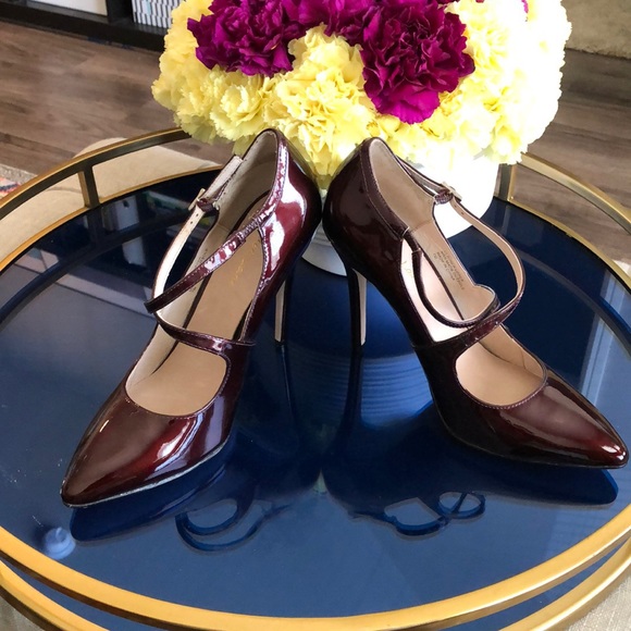 Maiden Lane Helen Crisscross Patent Pumps - Picture 7 of 8